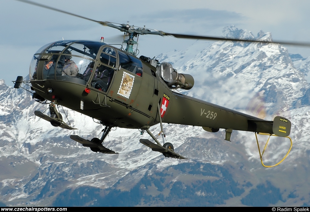 Switzerland - Air Force – F+W Emmen SE-3160 Alouette III  V-259
