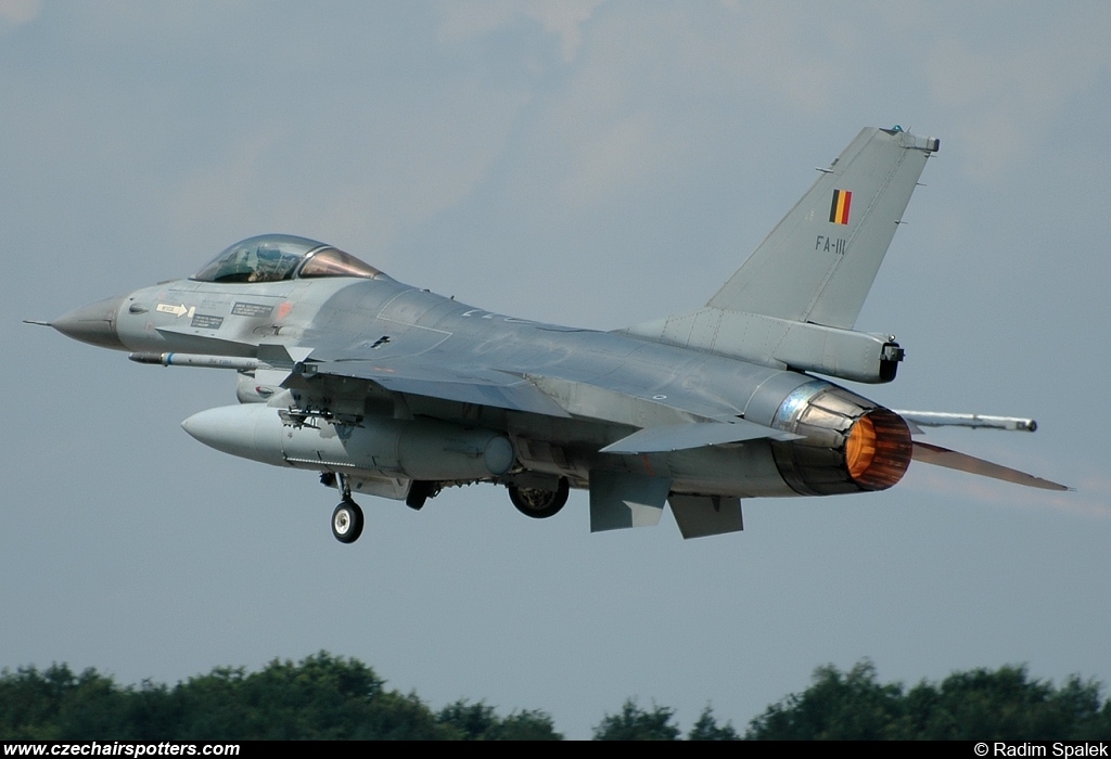 Belgium - Air Force – SABCA F-16AM Fighting Falcon FA-111