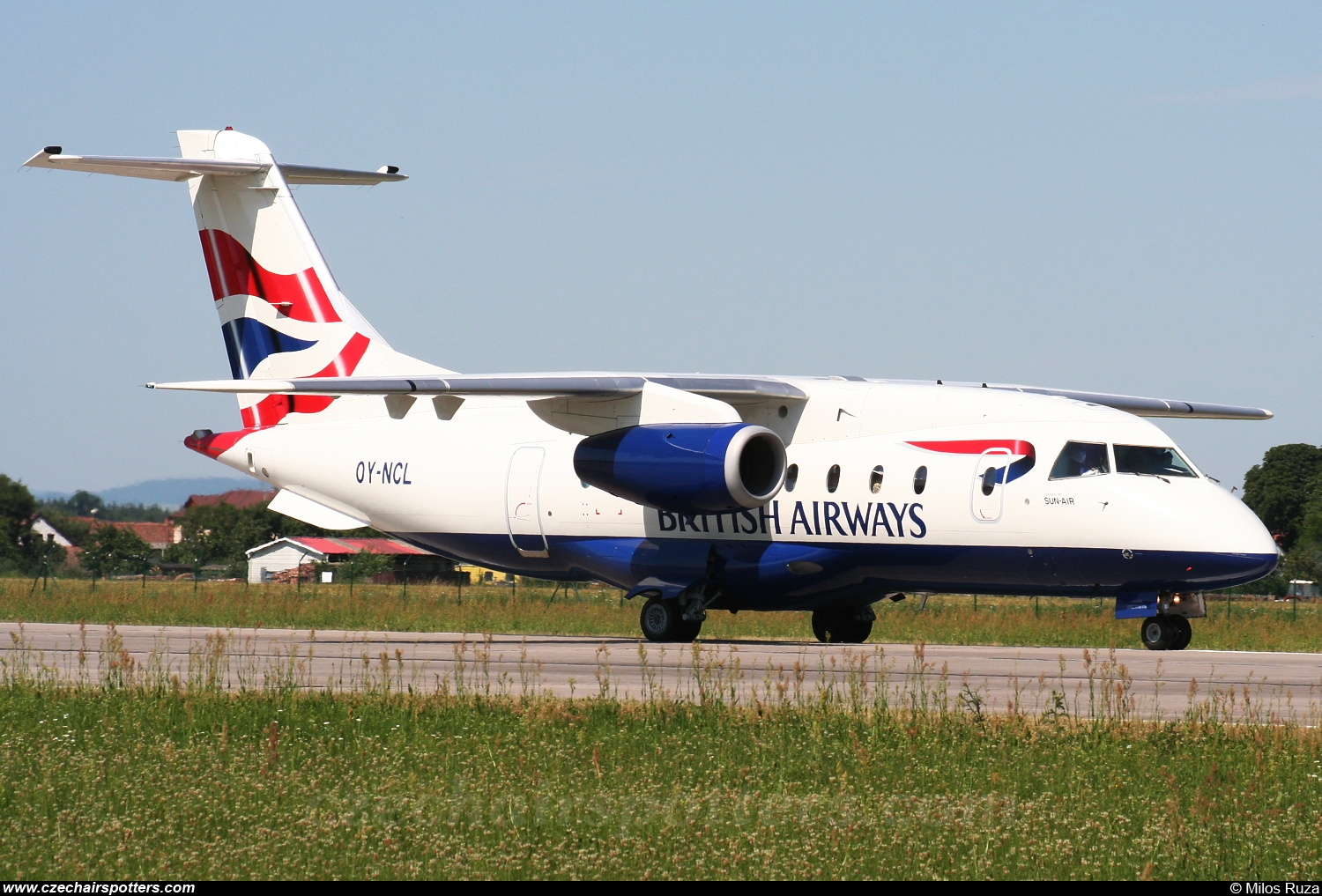 British Airways  (BAW) * Sun-Air of Scandinavia – Fairchild Dornier 328-300 328JET OY-NCL