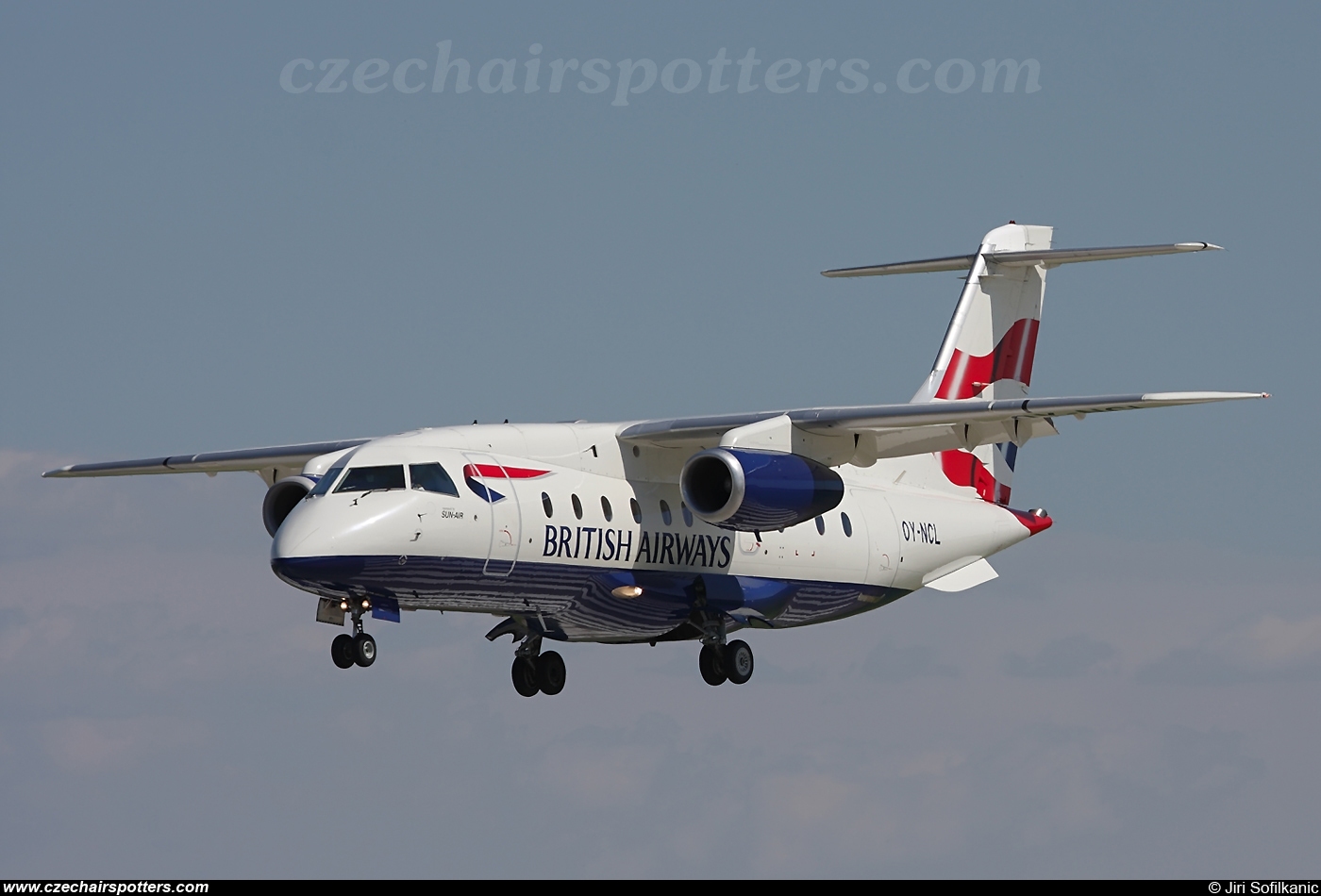 British Airways  (BAW) * Sun-Air of Scandinavia – Fairchild Dornier 328-310 328JET OY-NCL