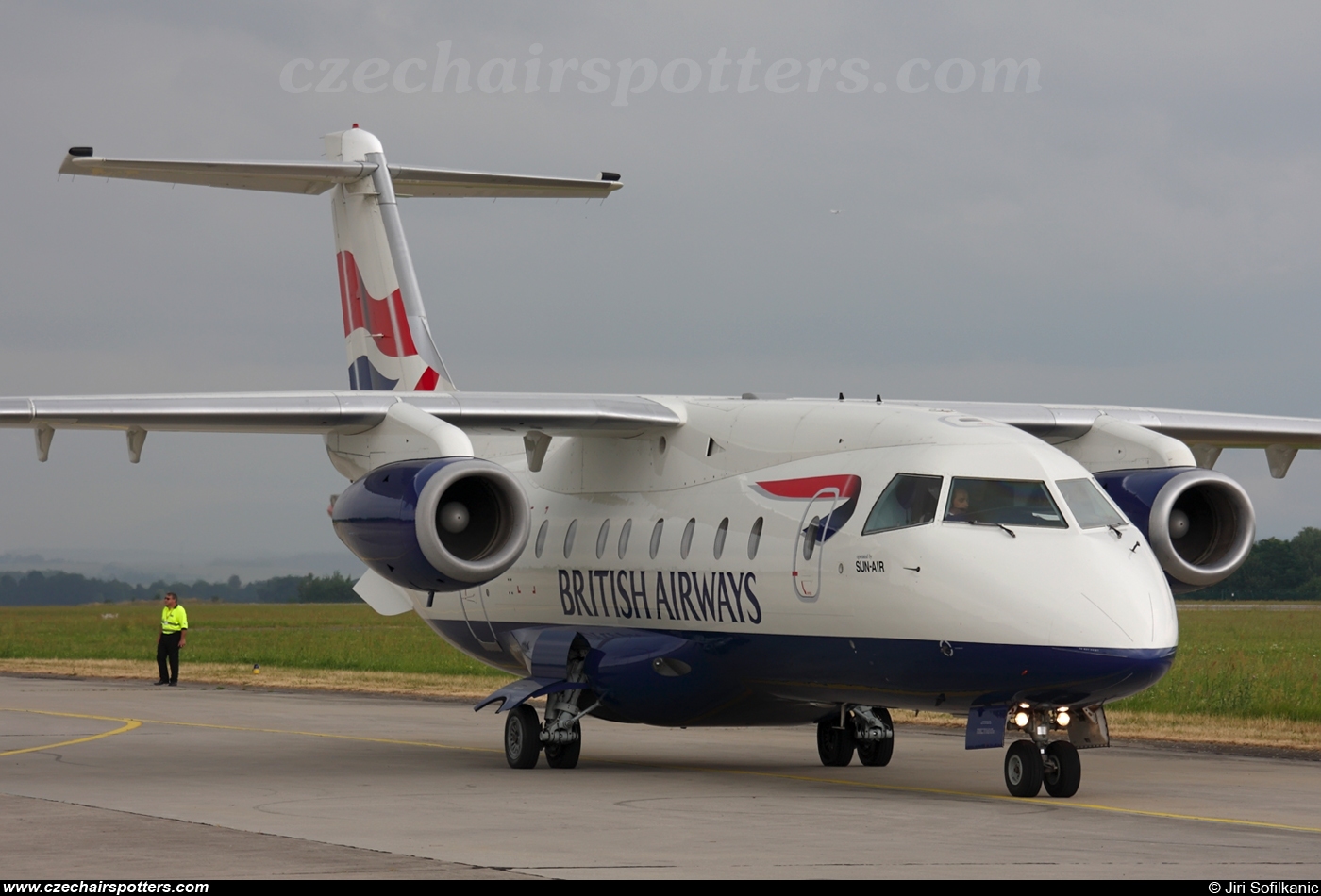 British Airways  (BAW) * Sun-Air of Scandinavia – Fairchild Dornier 328-310 328JET OY-NCL