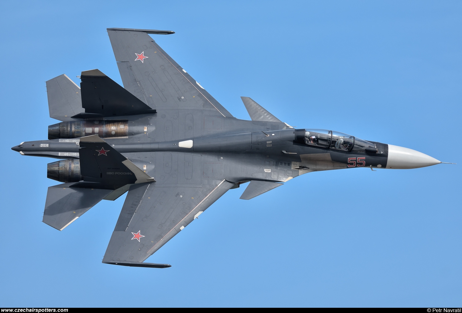 Russia - Air Force – Sukhoi Su-30SM Flanker C 55 RED