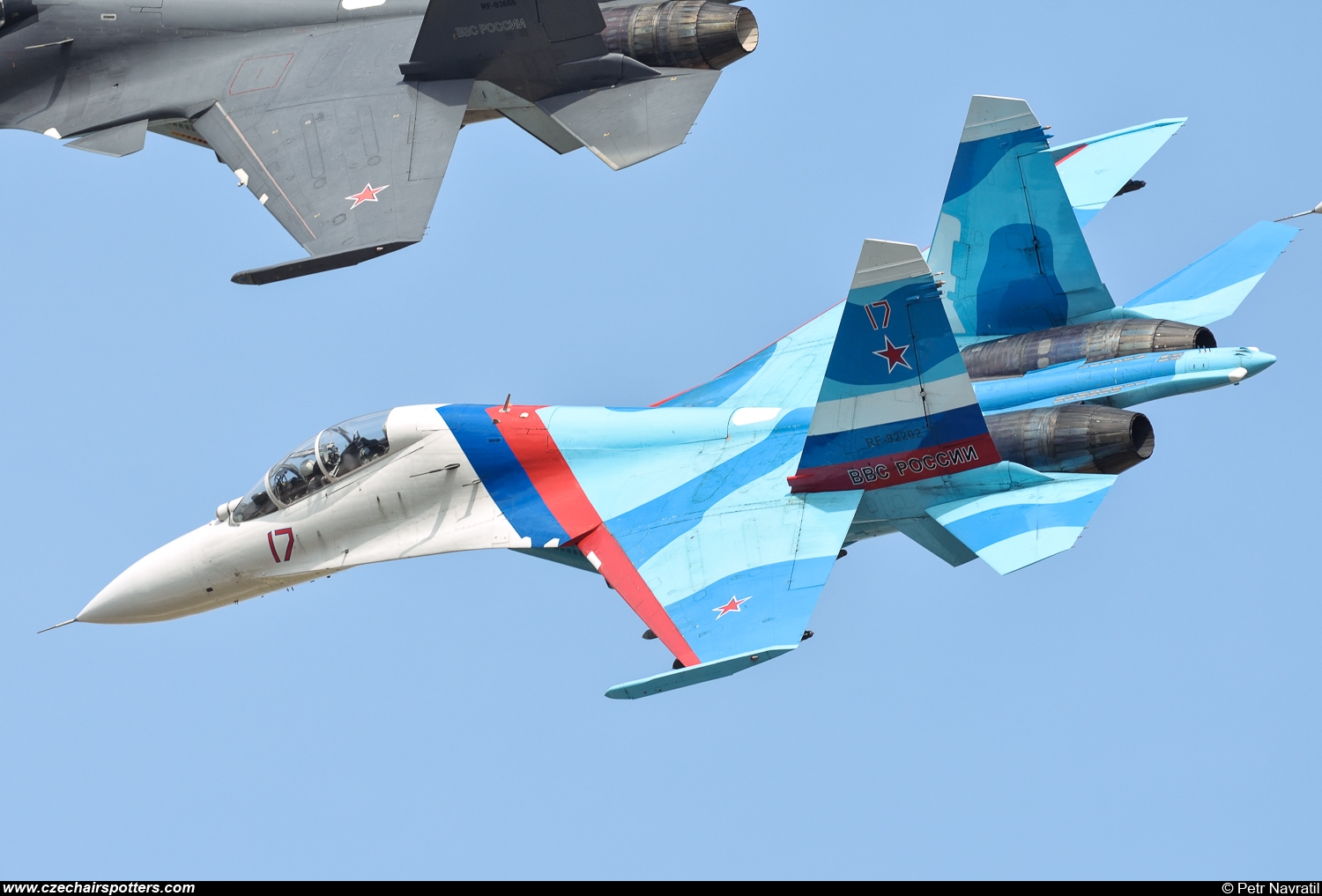 Russia - Air Force – Sukhoi Su-27 UB Flanker C 17 RED/RF-92202