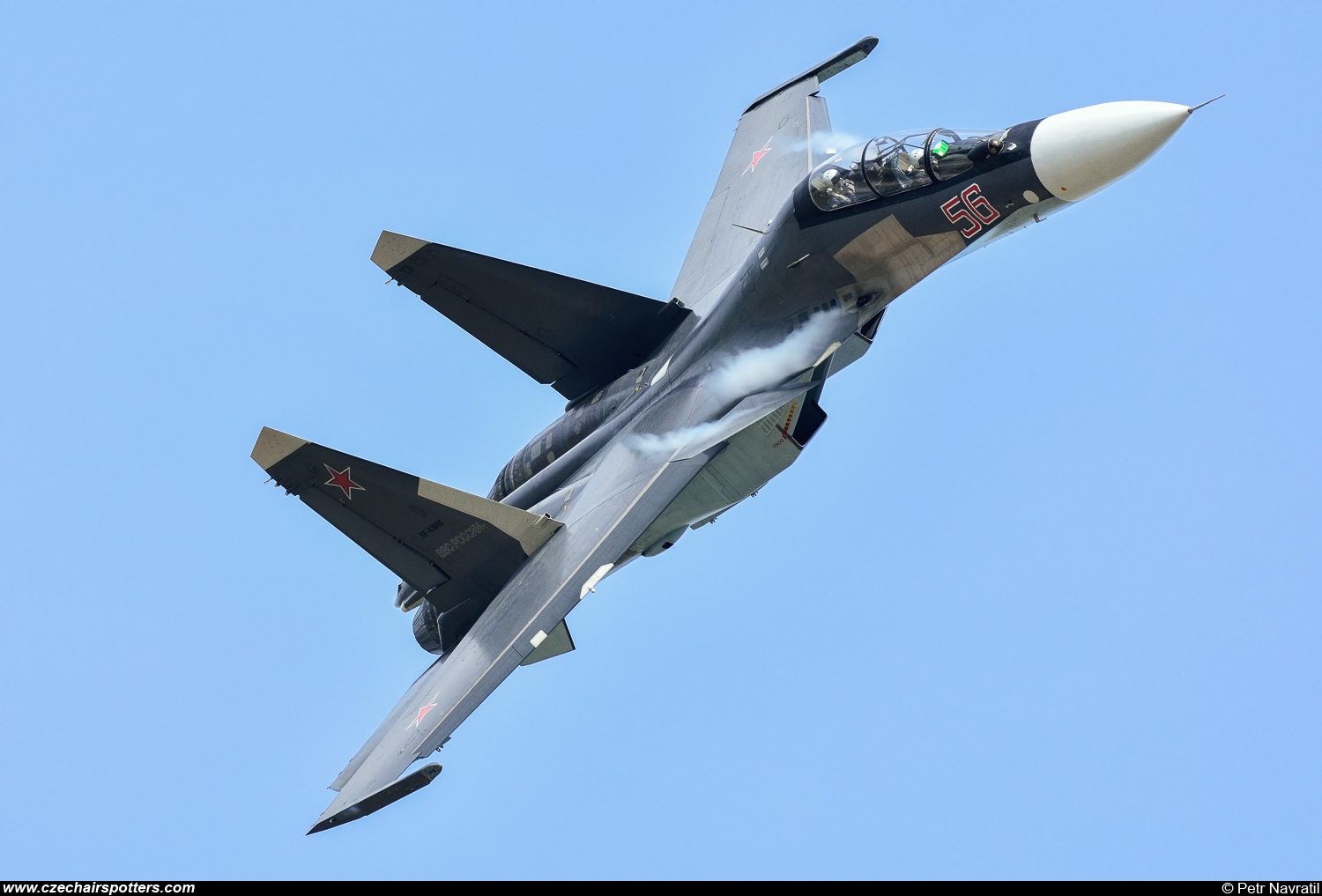 Russia - Air Force – Sukhoi Su-30SM Flanker C 56 RED/RF-93666