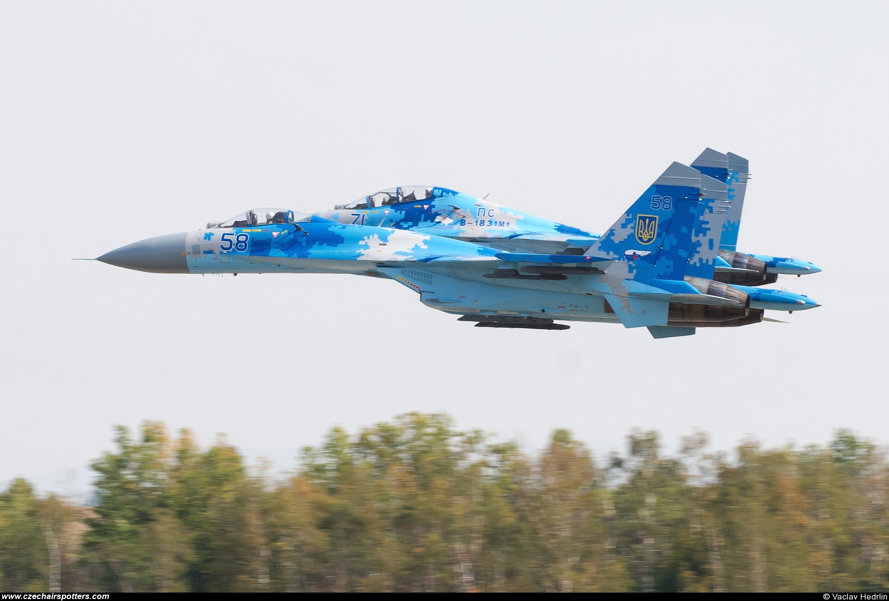 Ukraine - Air Force – Sukhoi Su-27 Flanker B 58 BLUE