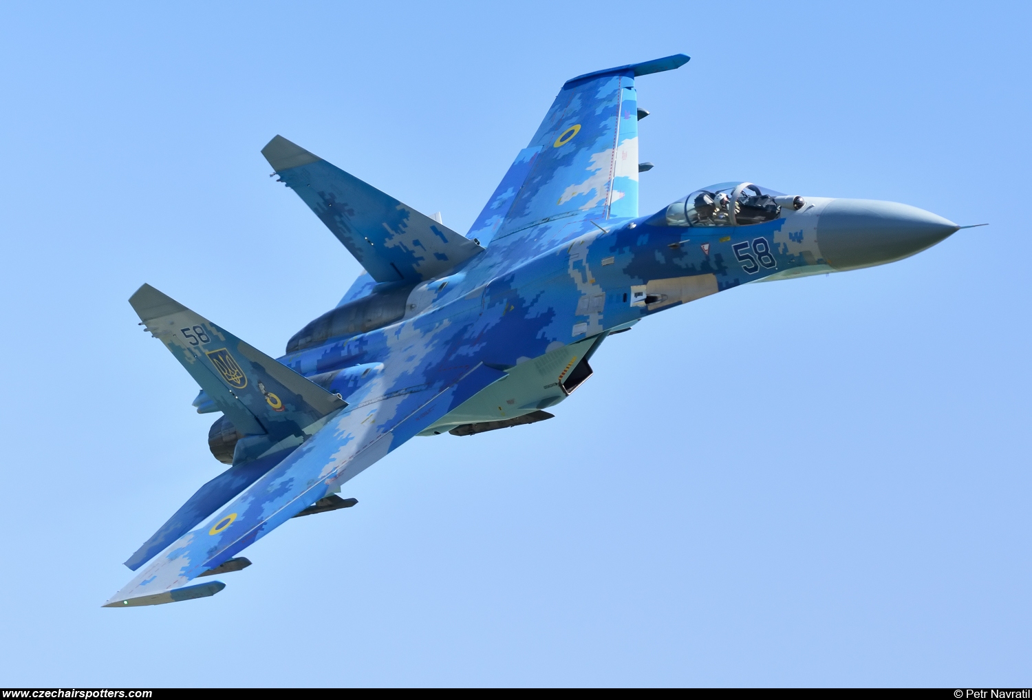 Ukraine - Air Force – Sukhoi Su-27 Flanker B 58 BLUE