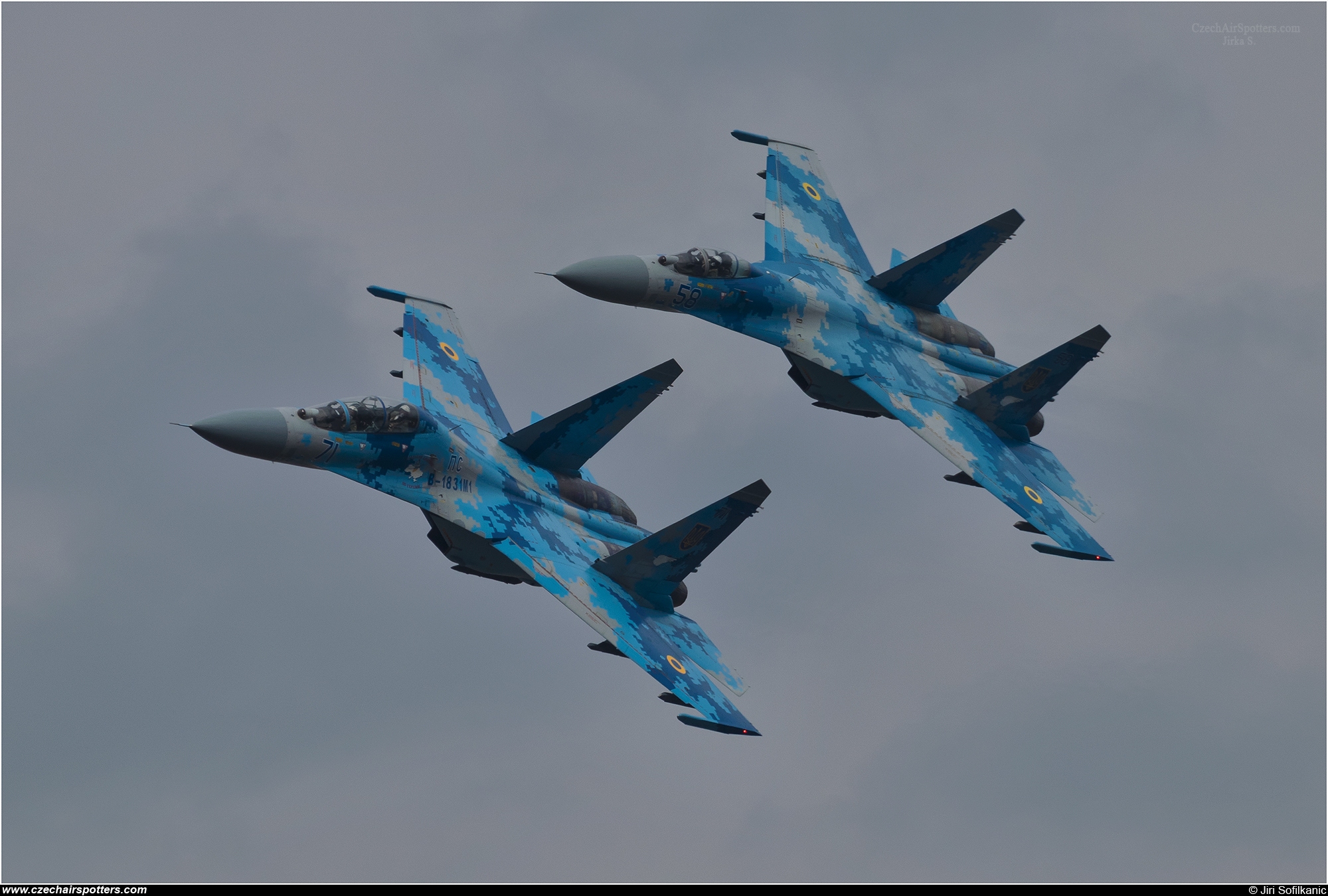 Ukraine - Air Force – Sukhoi Su-27 UB Flanker C 71 BLUE