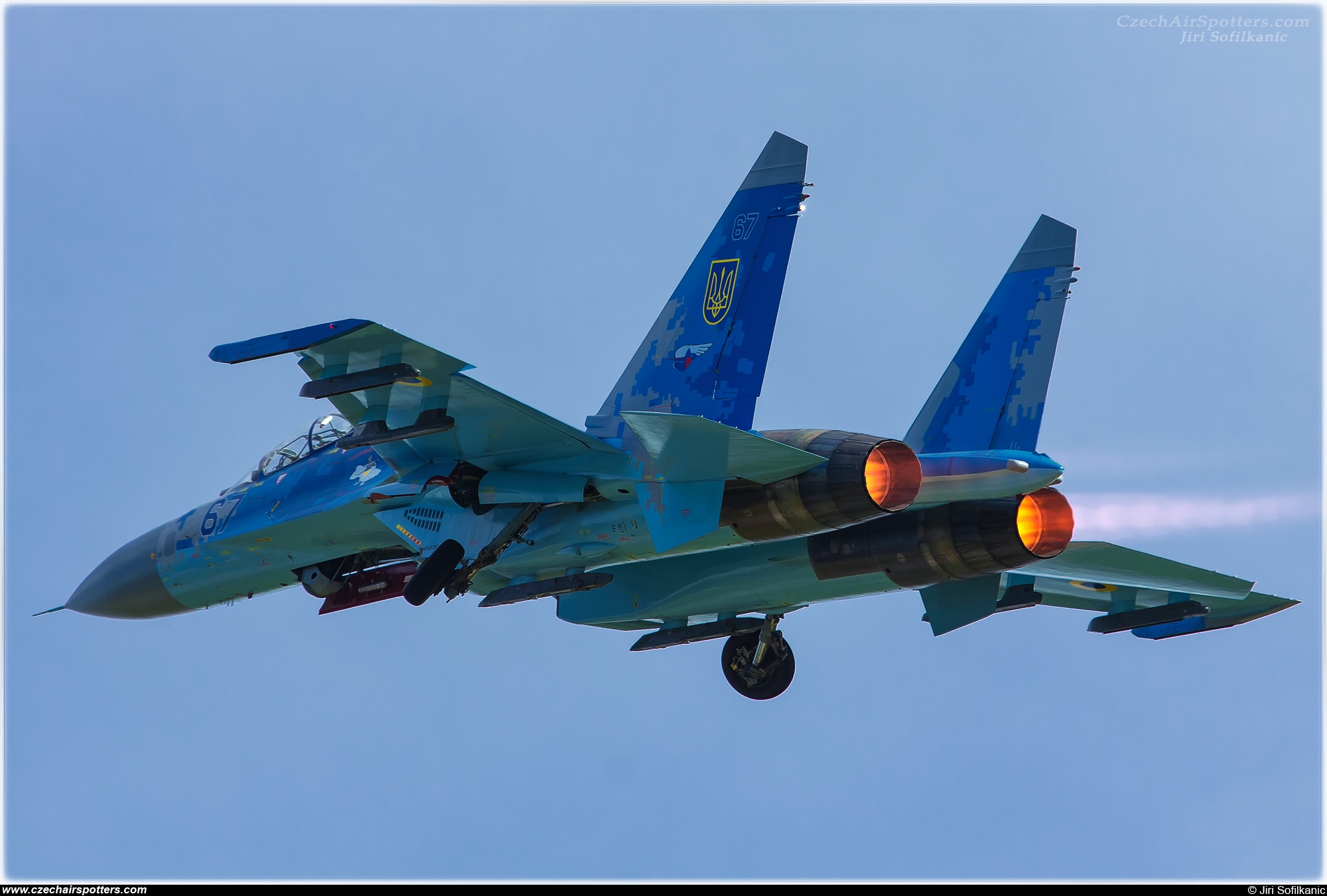 Ukraine - Air Force – Sukhoi Su-27 UB Flanker C 67 BLUE